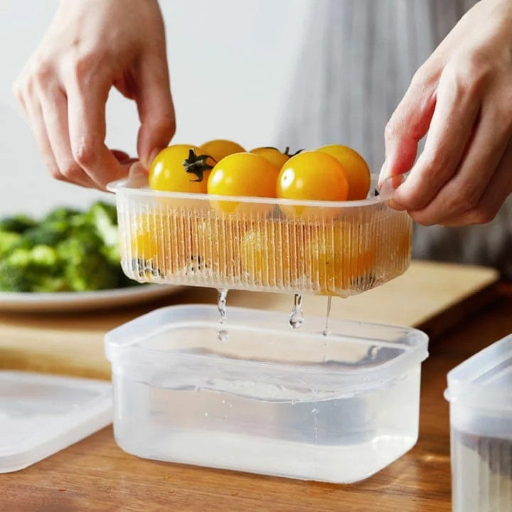 Hộp nhựa đựng thực phẩm 2 lớp 600ml Nakaya