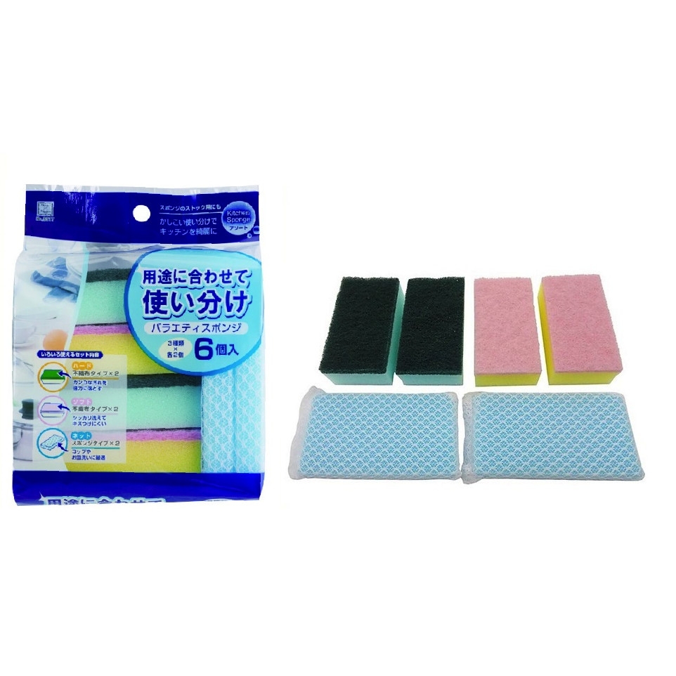 Set 6 miếng mút rửa bát