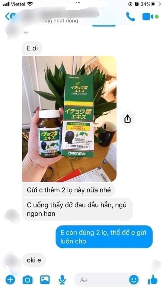 Viên uống bổ não Maruman DHA Ginkgo Biloba 100 Viên