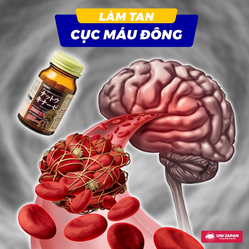 Viên Uống hỗ trợ Đột Quỵ Orihiro Natto Kinase 2000FU