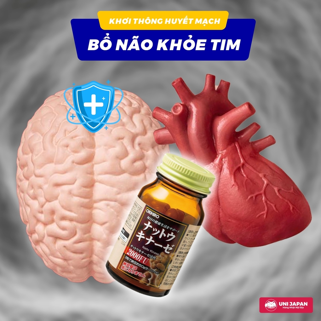 Viên Uống hỗ trợ Đột Quỵ Orihiro Natto Kinase 2000FU