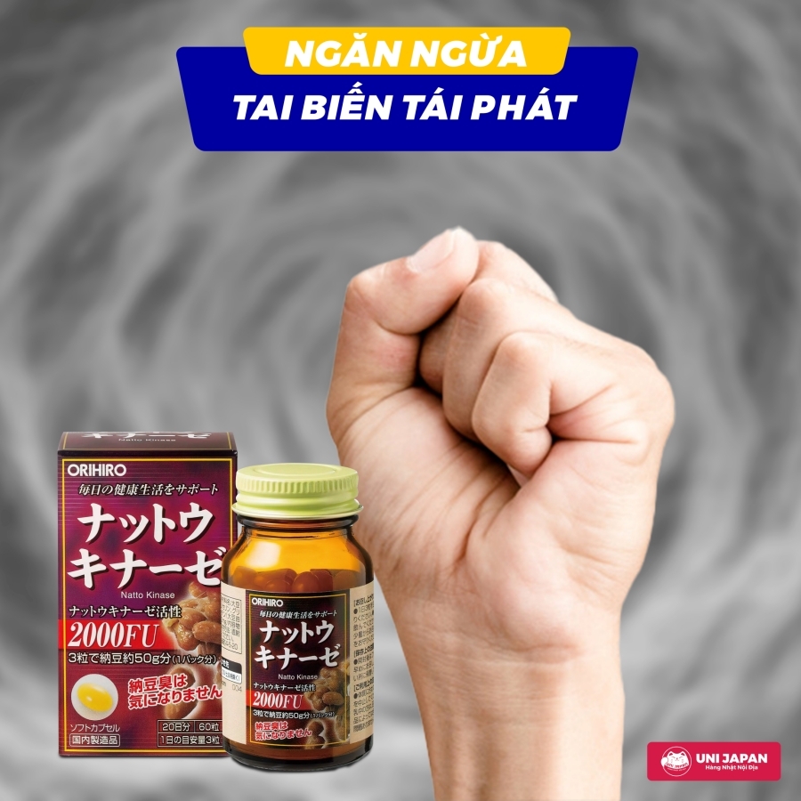 Viên Uống hỗ trợ Đột Quỵ Orihiro Natto Kinase 2000FU