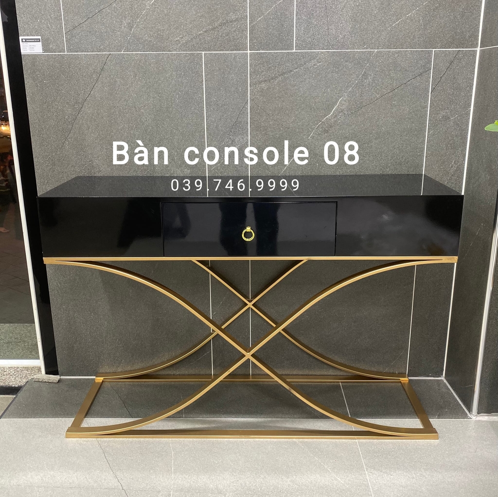 Bàn Console chữ nhật có tủ ngăn kéo CS11