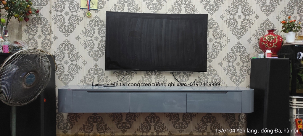 Kệ tivi treo tường cong hiện đại( 160-180-200cm)  - TV78