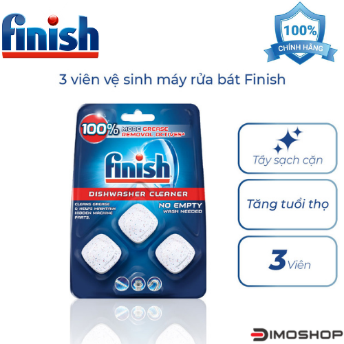 VIÊN VỆ SINH MÁY RỬA BÁT FINISH VỈ 3 VIÊN