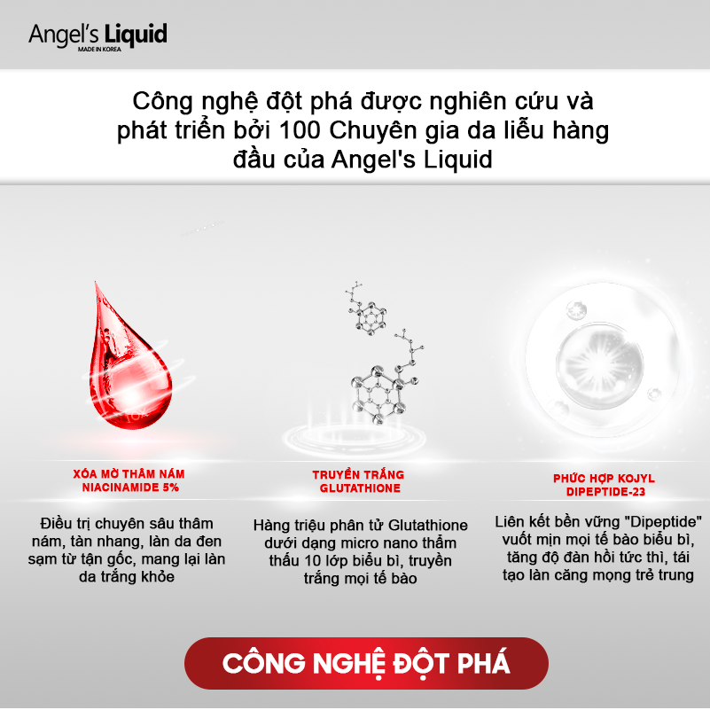 Kem Trị Nám Truyền Trắng Angel's Liquid Glutathione + Niacinamide 700 V-Cream 50ml