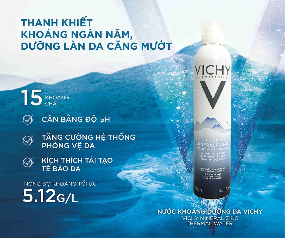 Xịt Khoáng Vichy Eau Thermale Mineralizing Water 50ml CTY