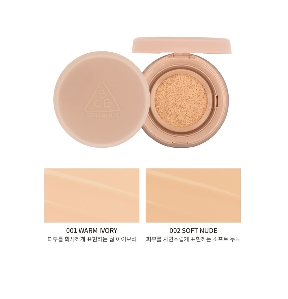 Phấn Nước 3CE Soft Matte Fit Cushion #001 Soft Nude