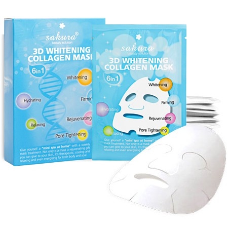 Mặt Nạ Làm Trắng Da Sakura 3D Whitening Collagen Mask  25ml