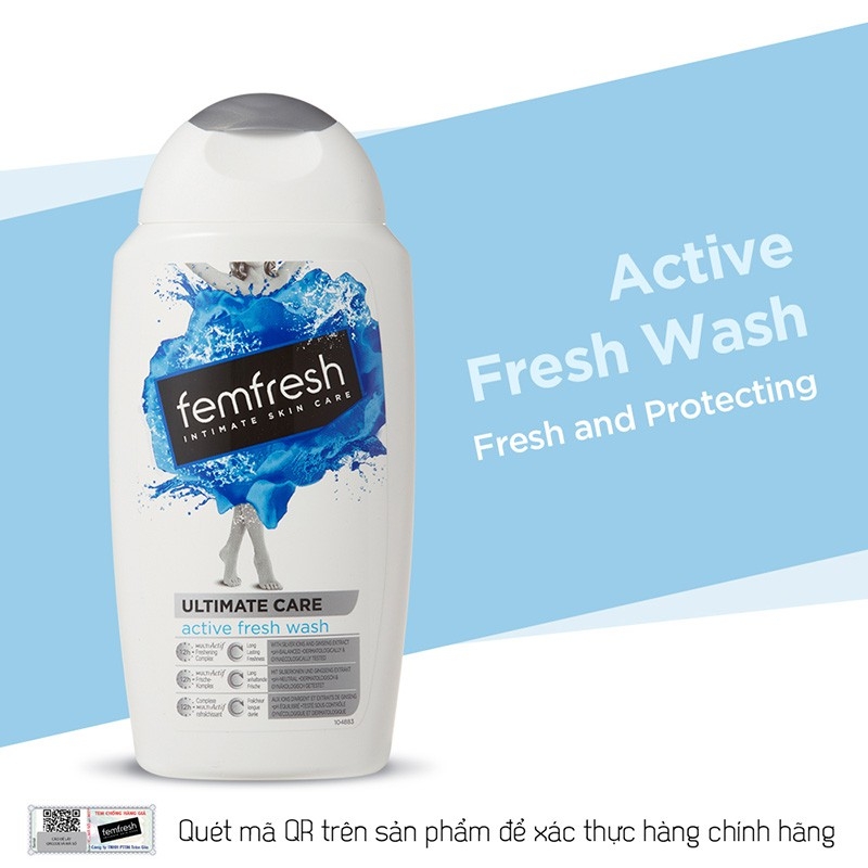 Dung Dịch Vệ Sinh Phụ Nữ Cao Cấp Năng Động Femfresh Active Fresh Wash 250ml