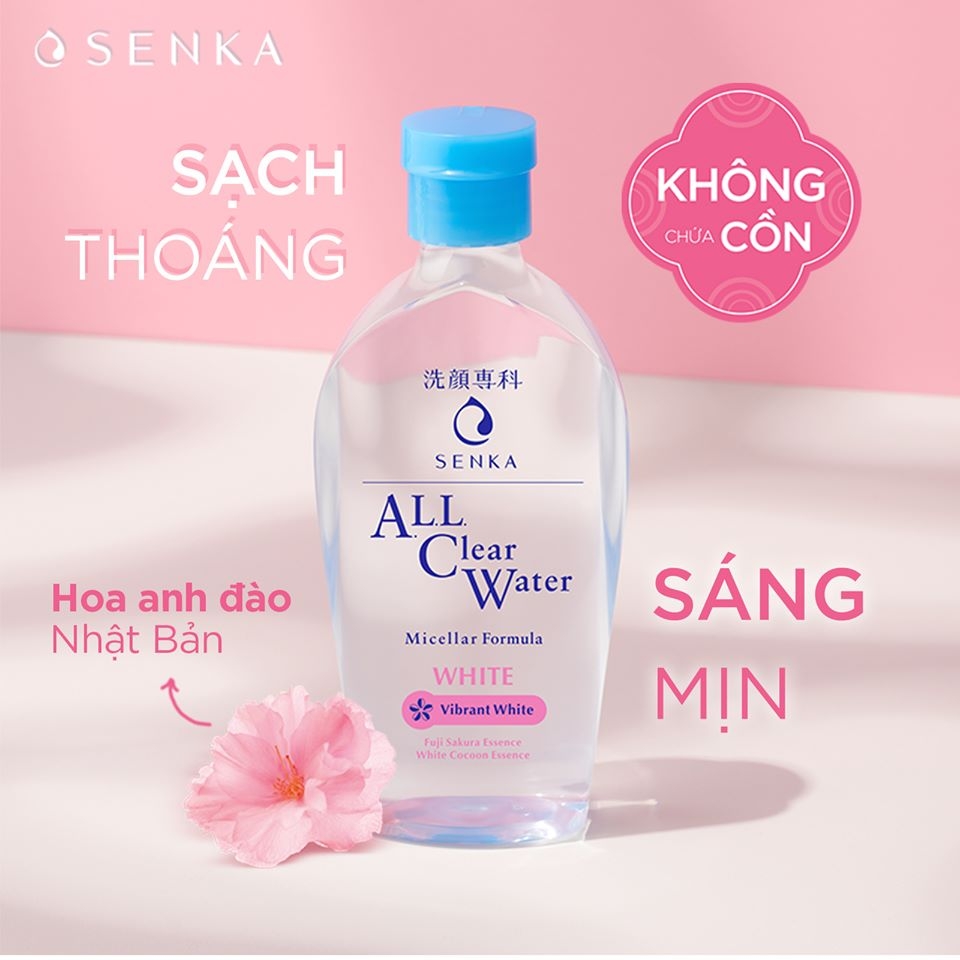 Nước Tẩy Trang Senka ALL Clear Water White 230ML