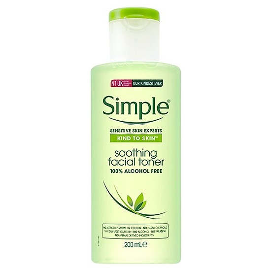 Nước Cân Bằng Không Cồn Làm Dịu Da Simple Soothing Facial Toner 200ml