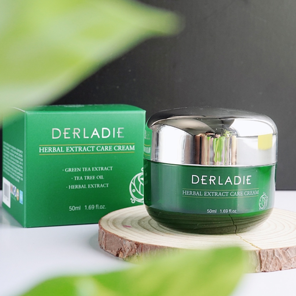 Kem Dưỡng Tràm Trà Giảm Mụn Kiềm Dầu Derladie Herbal Extract Care Cream 50ml