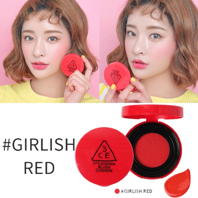 Má Hồng Cushion 3CE Blush #Girlish Red