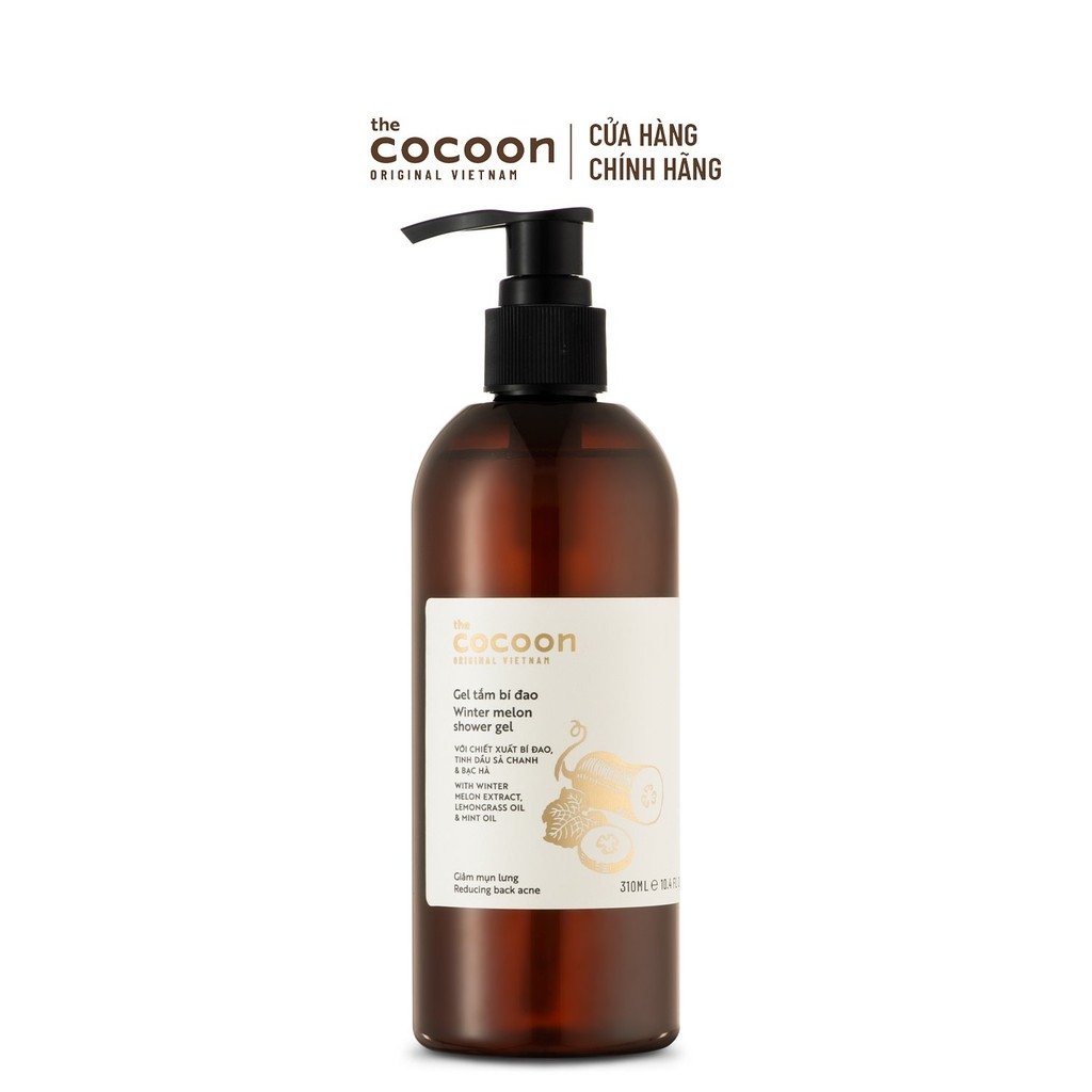 Gel Tắm Bí Đao Cocoon  Winter Melon Shower Gel Làm Giảm Mụn Lưng 310ml