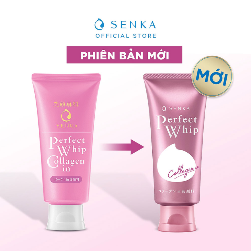 Sữa Rửa Mặt Senka Perfect Whip Collagen In [ New ] 120g