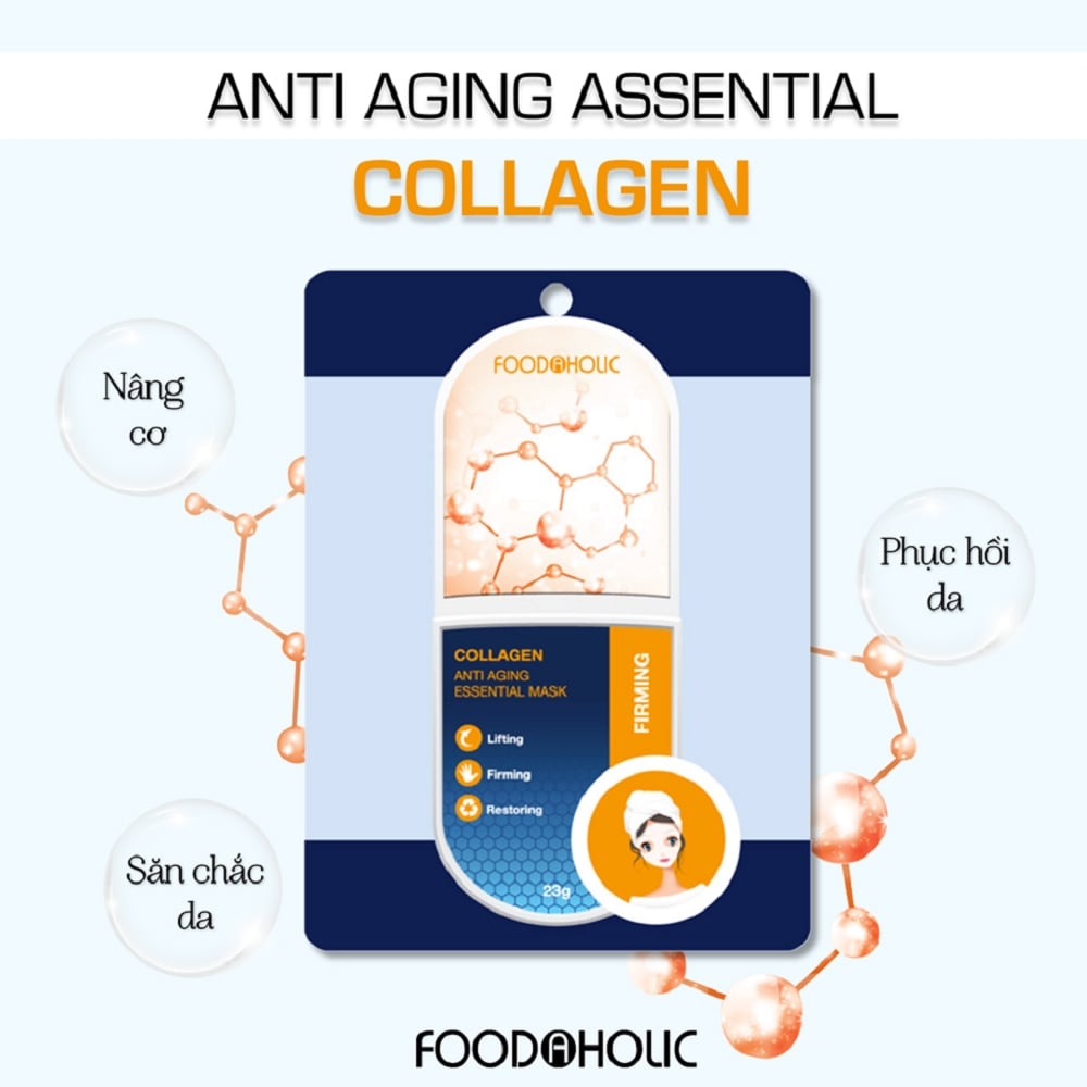 Mặt Nạ Foodaholic Collagen Anti Aging Essential Mask 23g
