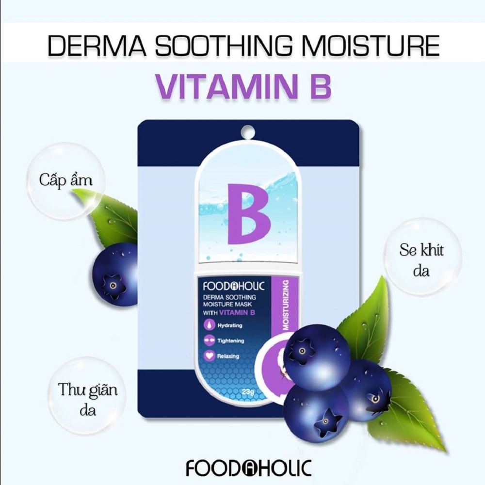 Mặt Nạ Foodaholic Derma Soothing Moisture Mask with Vitamin B 23g