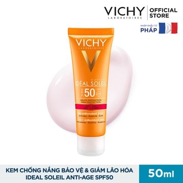 Chống Nắng Vichy Capital  Soleil Anti Ageing 3In1 SPF 50, UVA+UVB 50ml