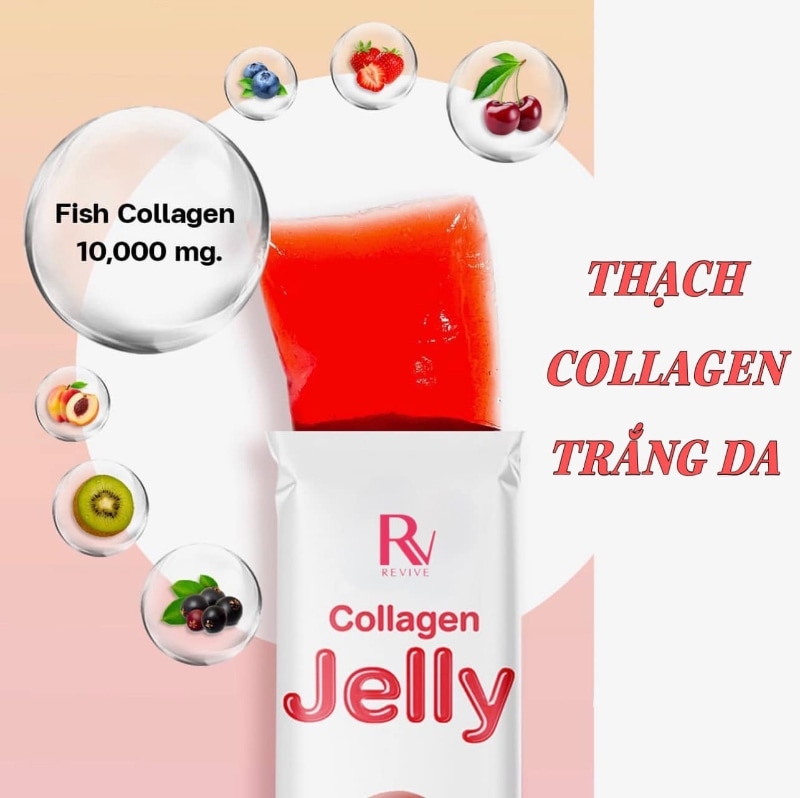 Thạch Lựu Dưỡng Trắng Da Toàn Thân Collagen Jelly Pomegranate 3500mg Hộp 7 Gói