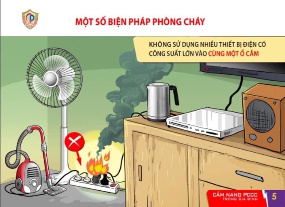 9 Lưu ý trong sử dụng điện đối với hộ gia đình để nâng cao an toàn  phòng cháy chữa cháy (PCCC)