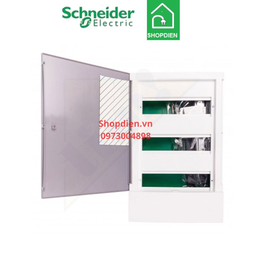 Tủ điện âm tường 36 module cửa mờ Schneider Resi9 MP MIP22312T