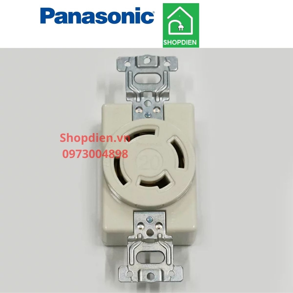 Ổ cắm khóa locking socket 4 chấu 3P+E 20A 250V Panasonic WF2420WK