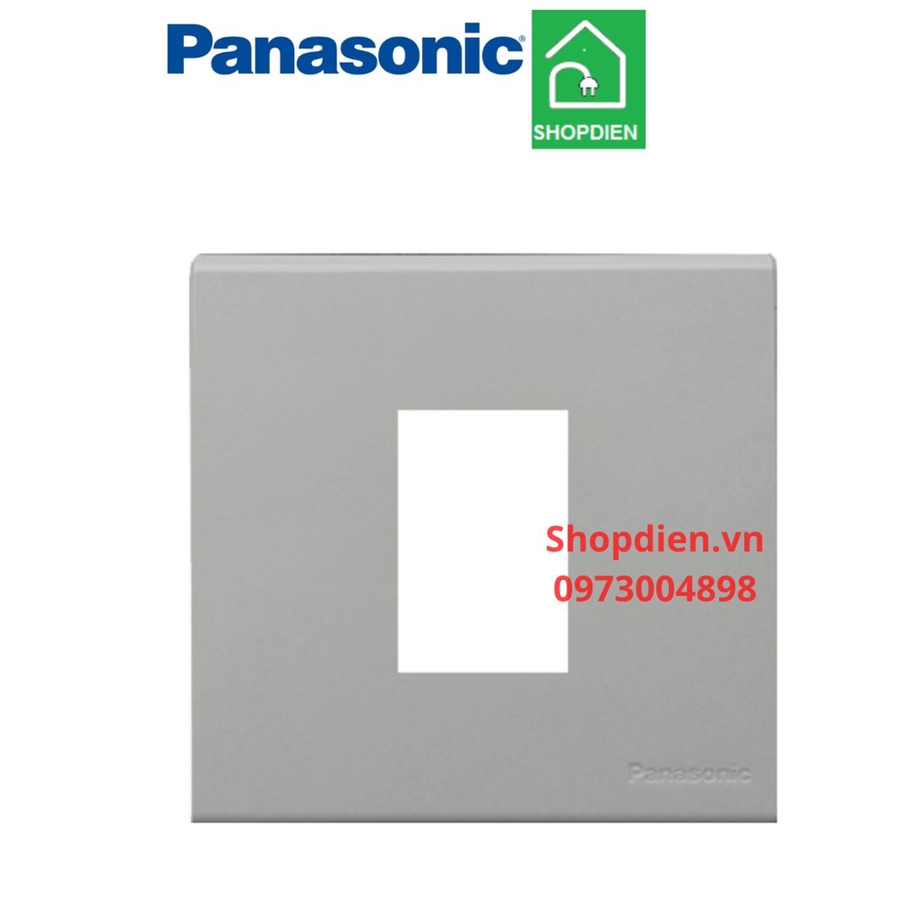 Mặt vuông dành cho 1 thiết bị màu trắng ánh kim BS Standard Wide Series Panasonc-WEB7811MW