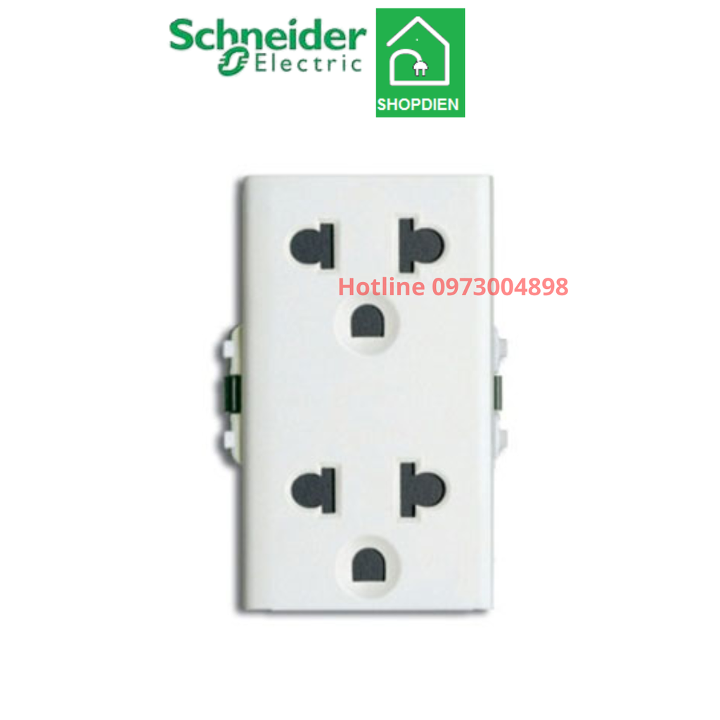 Ổ cắm đôi 3 chấu 16A Schneider Concept 3426UEST2M_G19