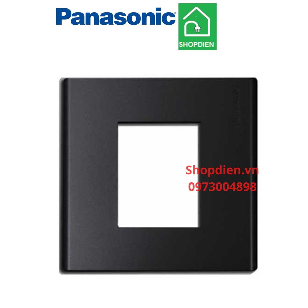 Mặt vuông dành cho 2 thiết bị màu đen ánh kim BS Standard Wide Series Panasonc-WEB7812MB