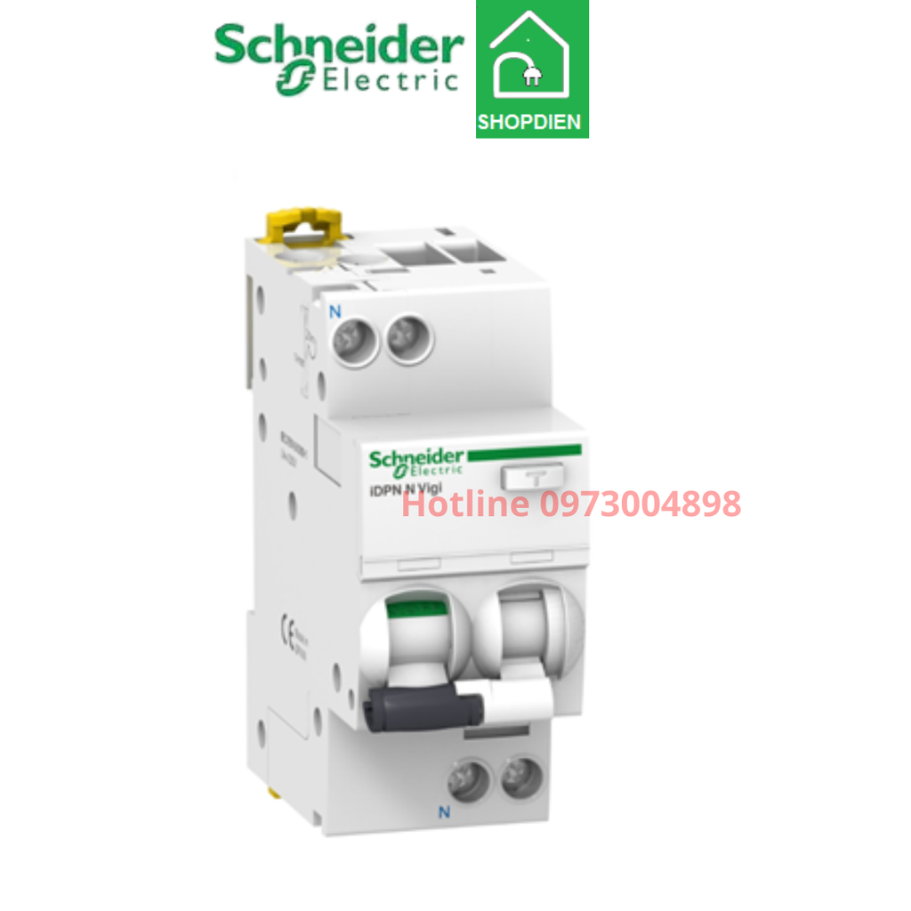 Aptomat chống rò điện RCBO 1P+N 20A 30mA Schneider Acti9 A9D31620