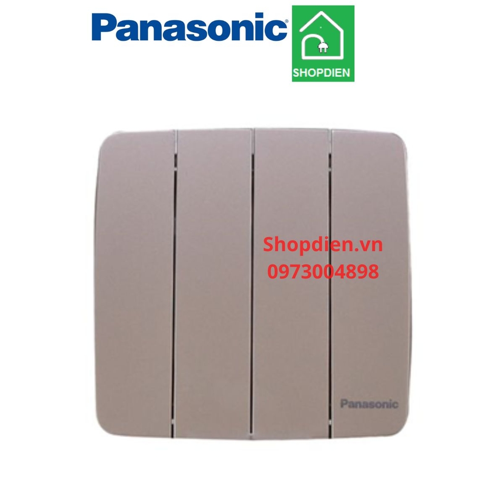 Công tắc bốn 2 chiều màu vàng ánh kim MINERVA Panasonic WMT508MYZ-VN switch 4 gangs - 2 ways