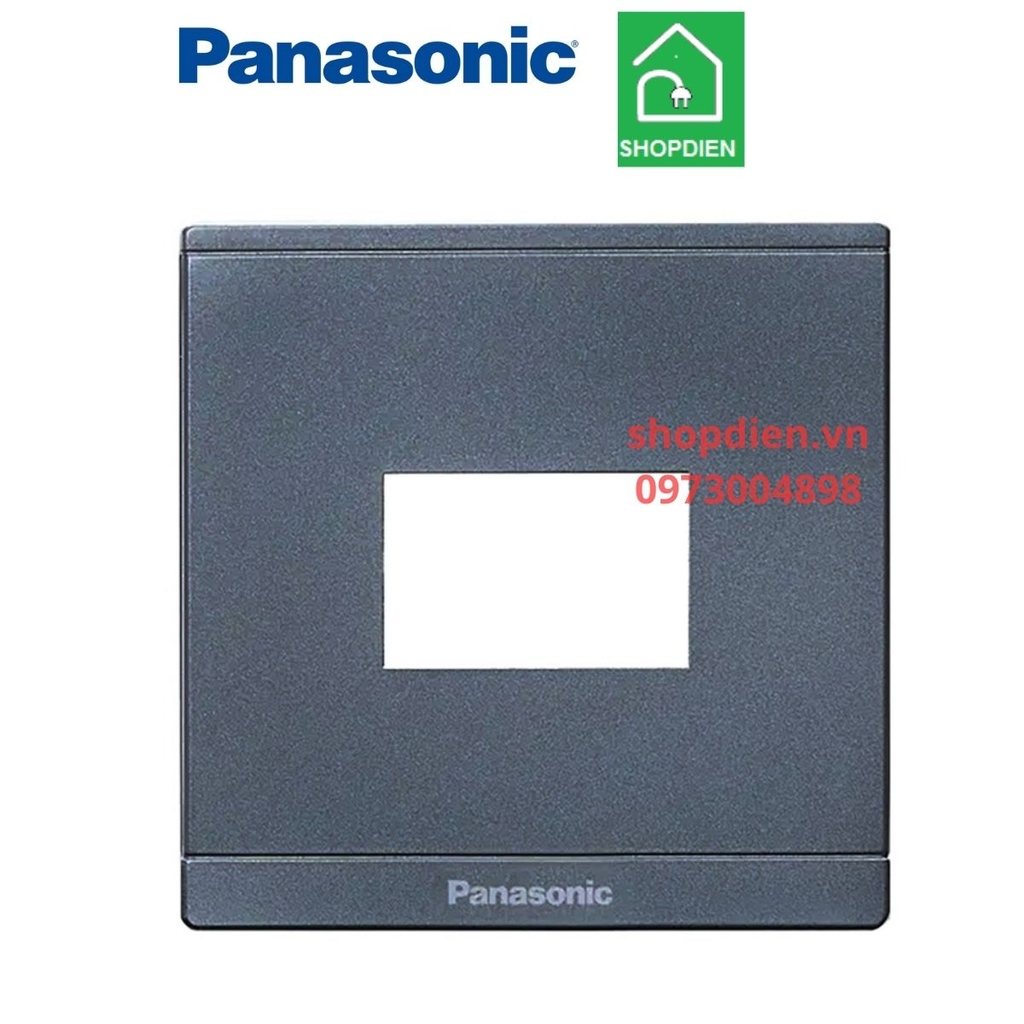 Mặt vuông dùng 1 thiết bị ( 1 device ) màu xám ánh kim / BS type 1 module Plate Moderva Panasonic WMFV7811MYH