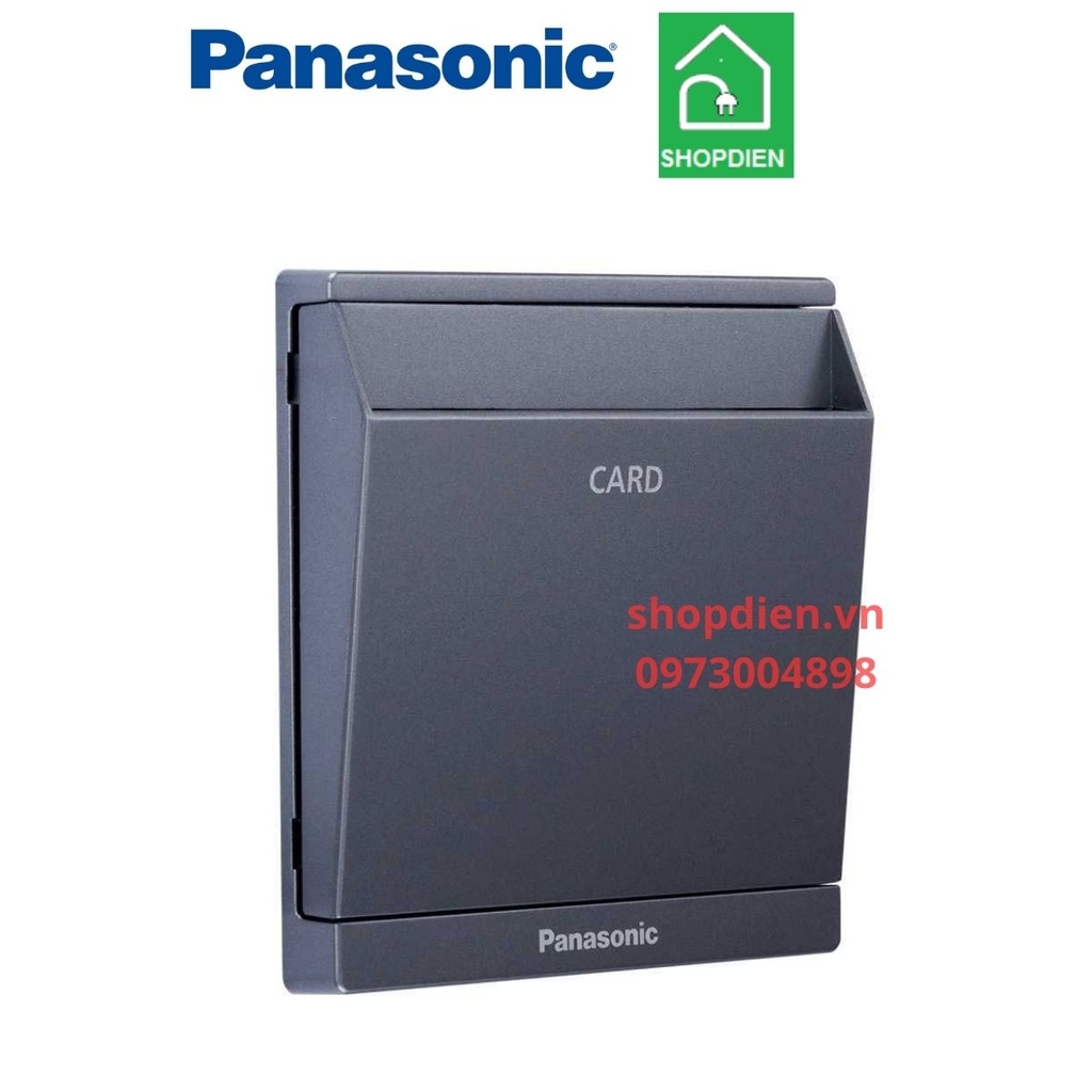 Bộ công tắc chìa khóa thẻ khách sạn vuông màu xám ánh kim / Card Switch for Hotel Moderva Panasonic WMF535MYH-VN