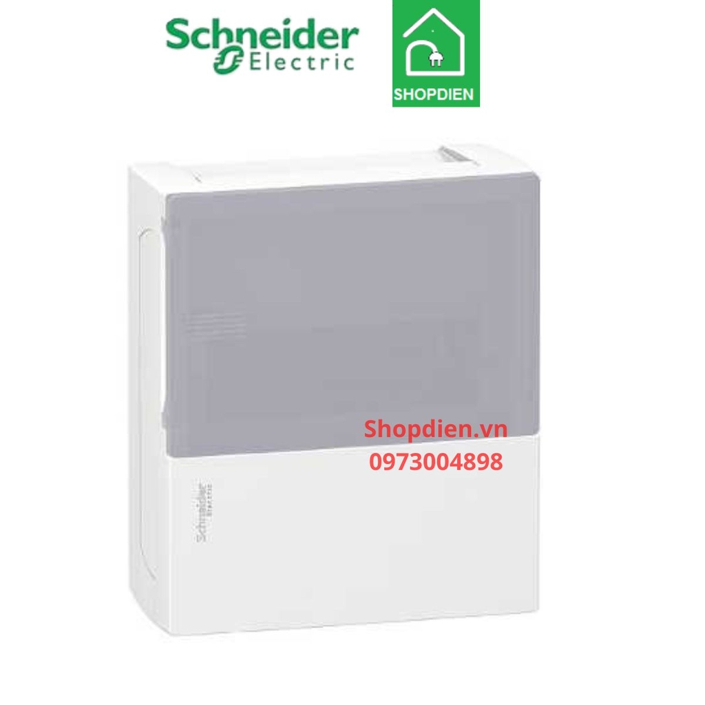 Tủ điện gắn nổi 8 module cửa mờ Schneider Resi9 MP MIP12108T