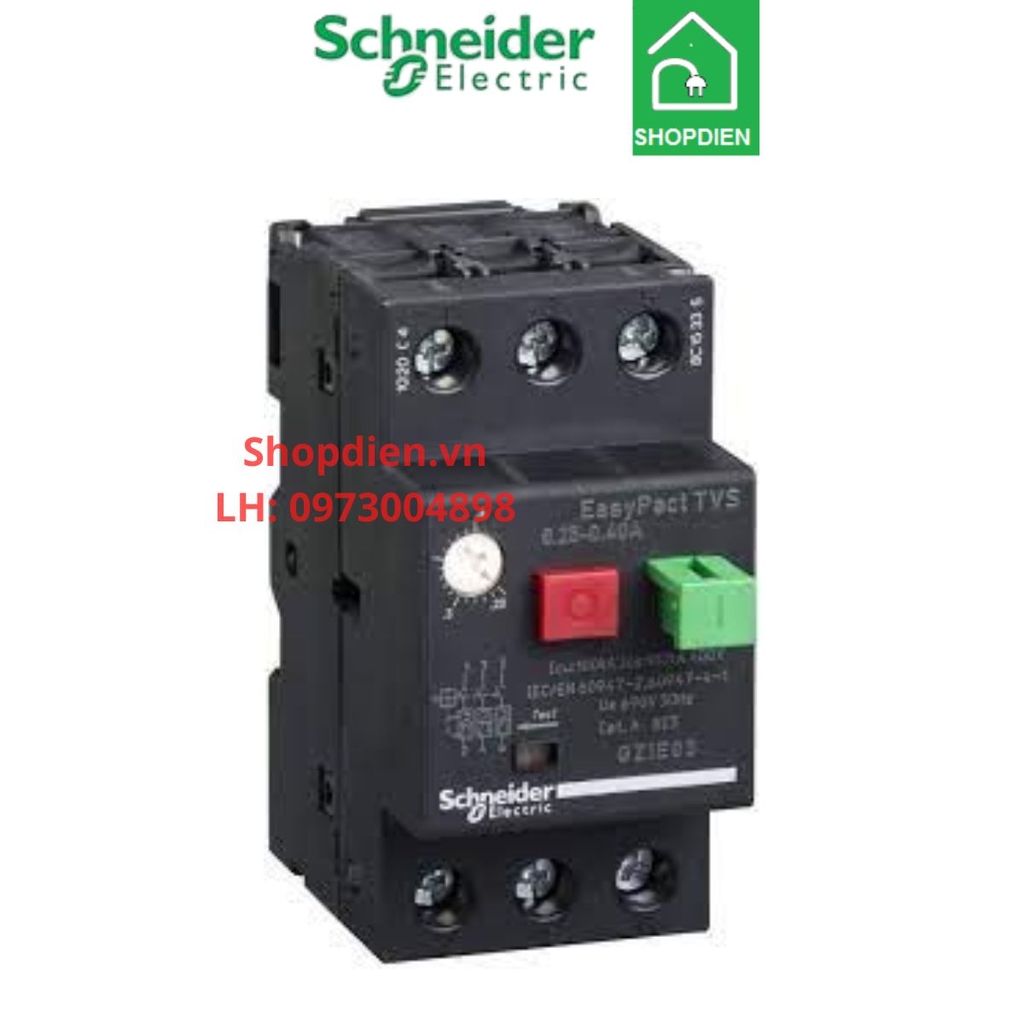 Aptomat CB bảo vệ động cơ loại từ nhiệt Schneider-GZ1E06