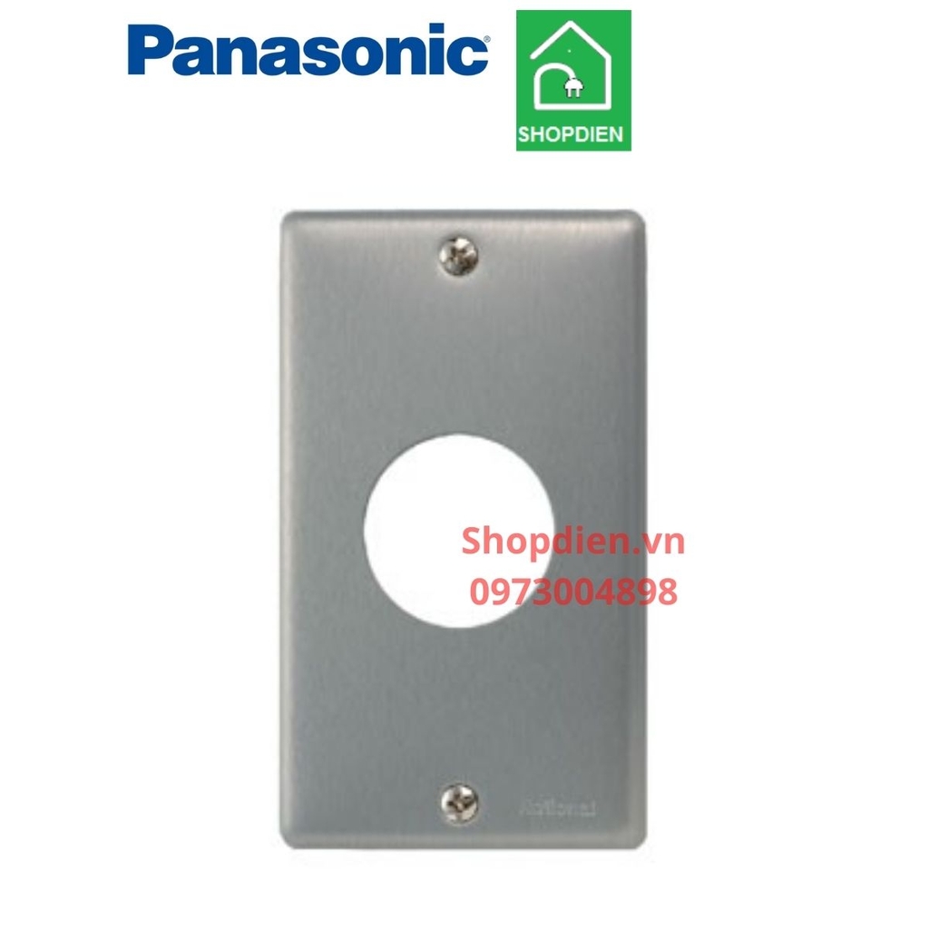 Mặt nhôm lỗ tròn cho ổ cắm aluminum plate Panasonic WN9513