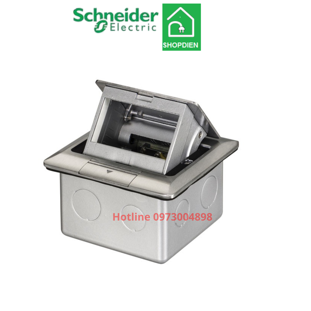 Ổ cắm âm sàn Schneider Concept CON224_ABE_G5 màu nhũ bạc