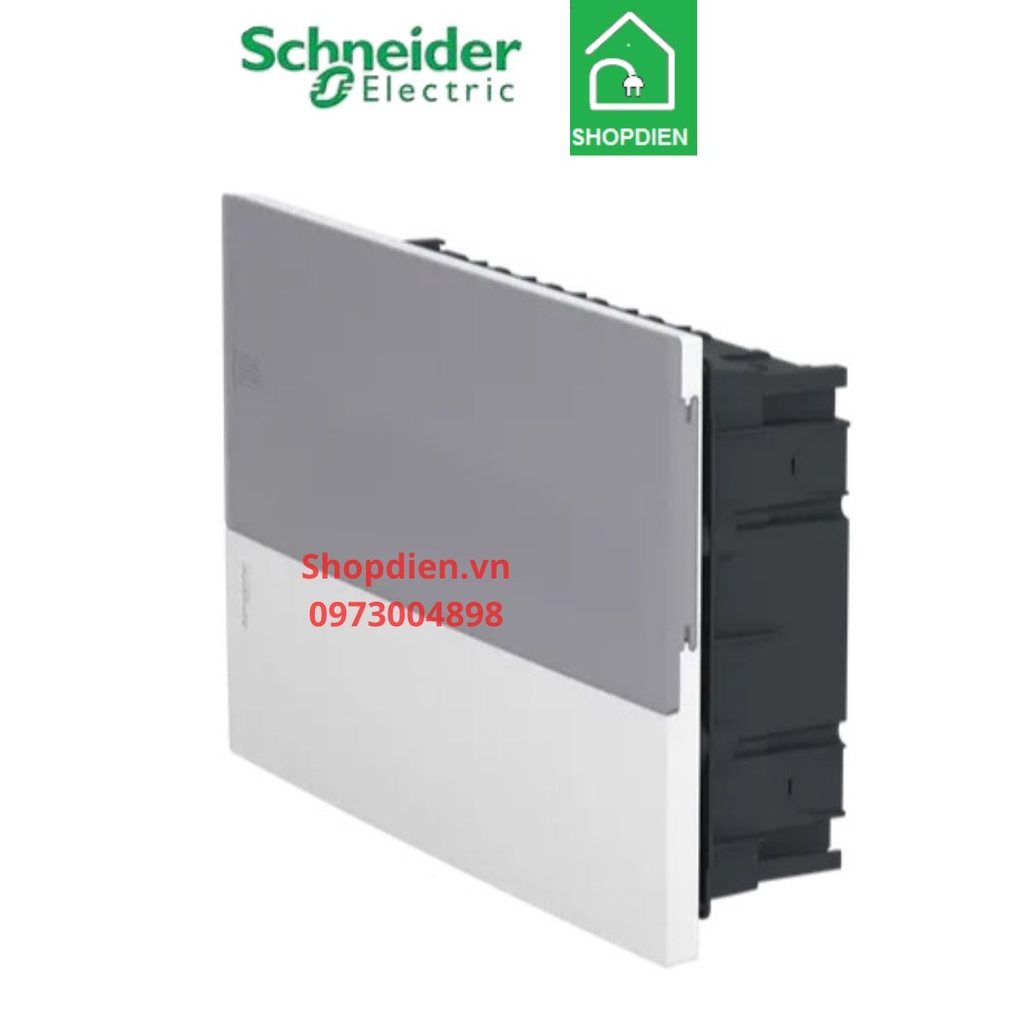 Tủ điện âm tường 8 module cửa mờ Schneider Resi9 MP MIP22108T
