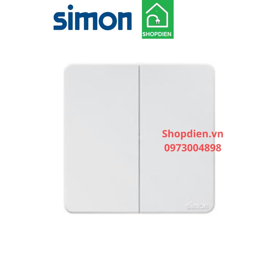 Công tắc đôi 2 chiều / đảo chiều SIMON K3 màu trắng 571022