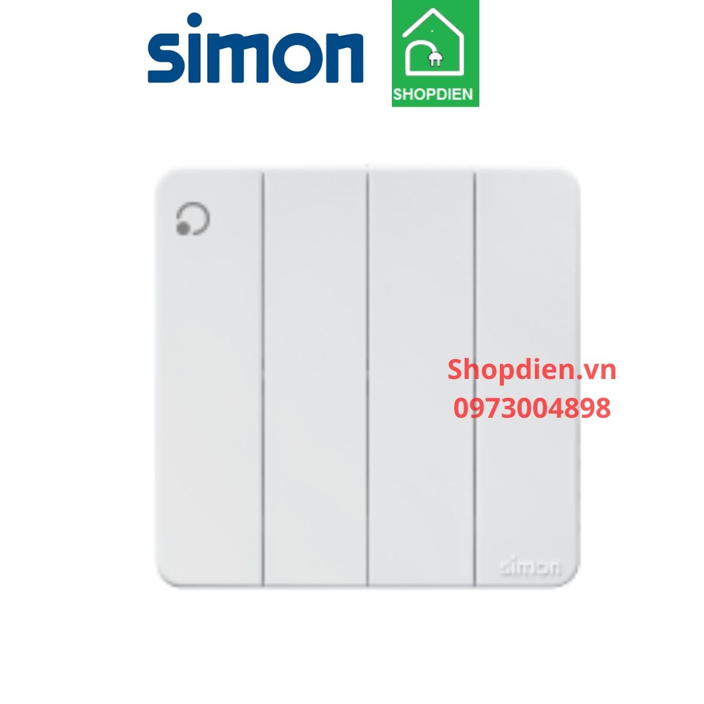 Công tắc bốn 1 chiều SIMON K3 màu trắng 571041