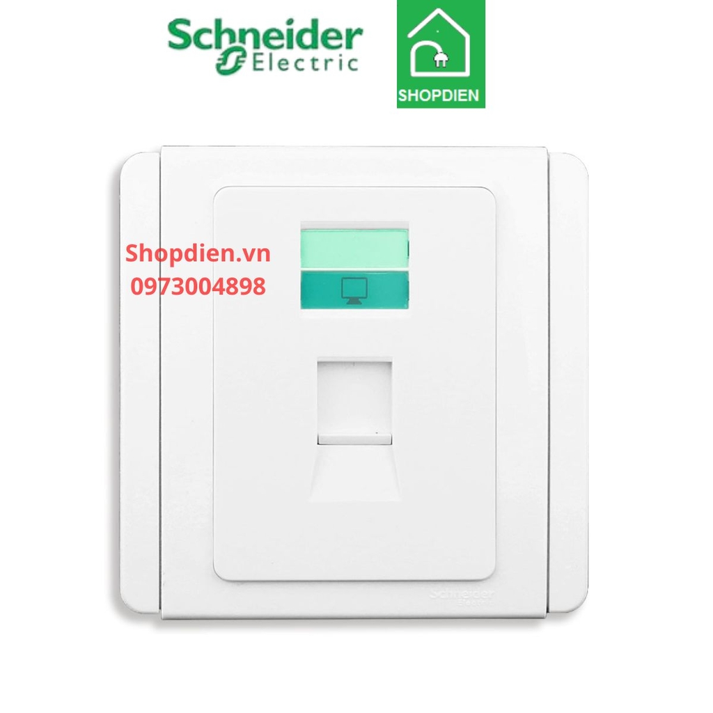 Ổ cắm mạng Lan Internet đơn Schneider Neo màu trắng-E3031RJ5E_WW_G19