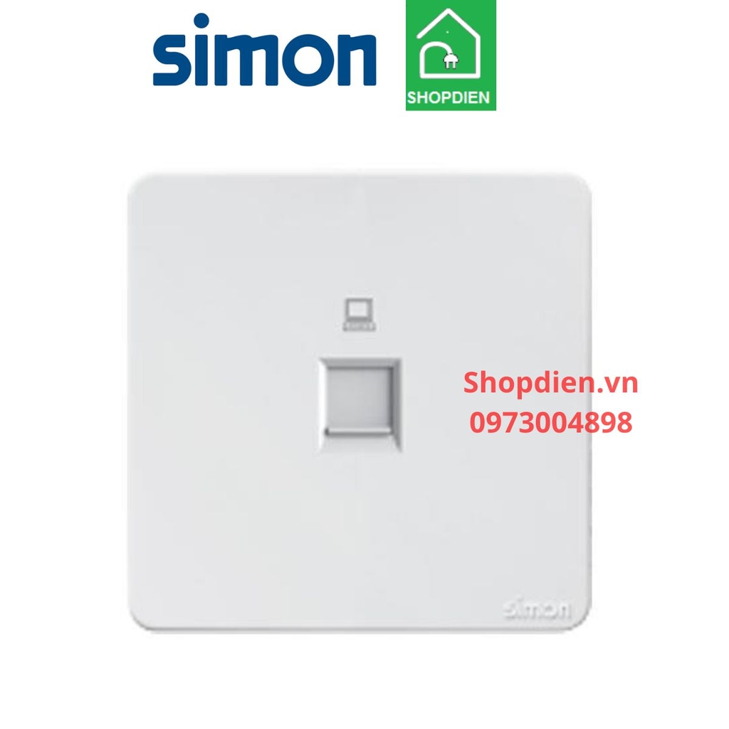 Bộ ổ cắm mạng cat 6 SIMON K3 màu trắng 575218