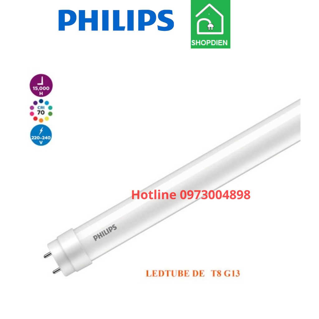 Bóng tuýp LEDtube T8 1,2m PHILIPS DE 1200MM 18W