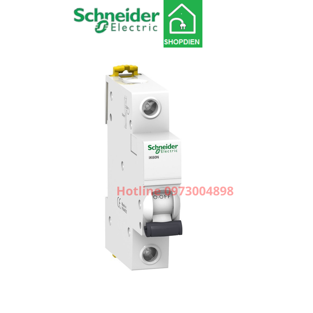 Aptomat Cầu dao tự động MCB 1P 63A 6KA Schneider Acti9 IK60N A9K24163