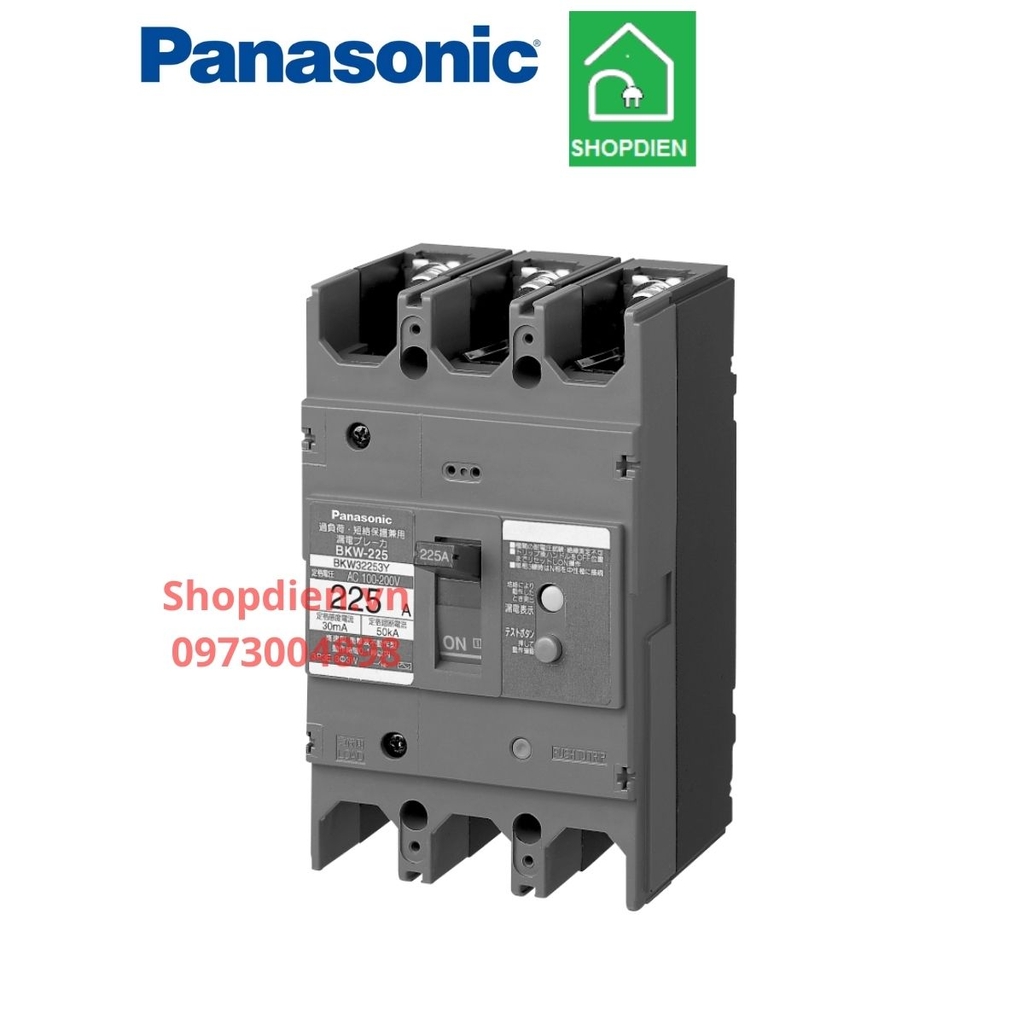 Aptomat cầu dao tự động MCCB 3P 150A 25kA Panasonic BBW3150SKY