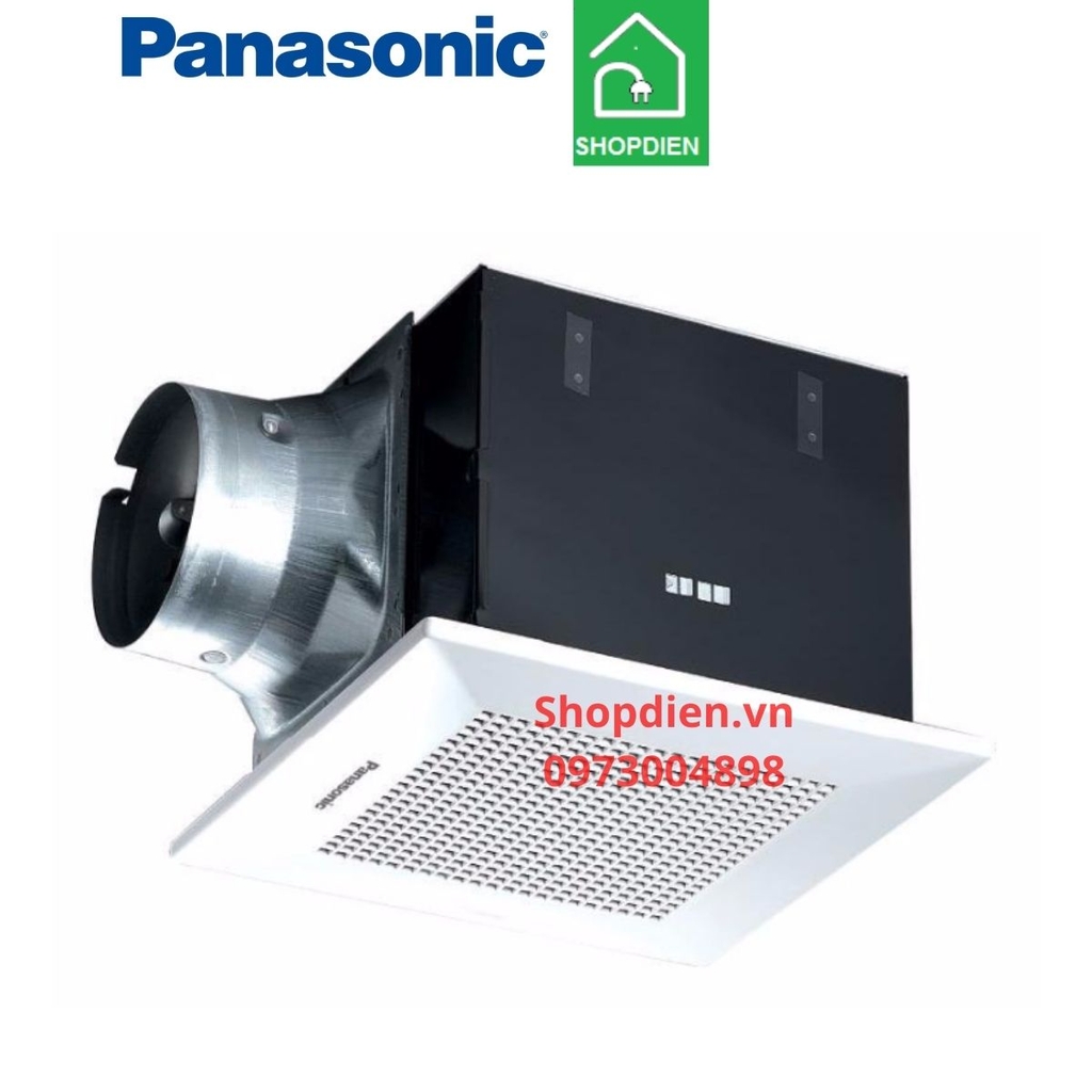 Quạt hút âm trần 2 cấp tốc độ quạt êm, hiệu năng cao kích thước 38x38mm Panasonic FV-38CH8