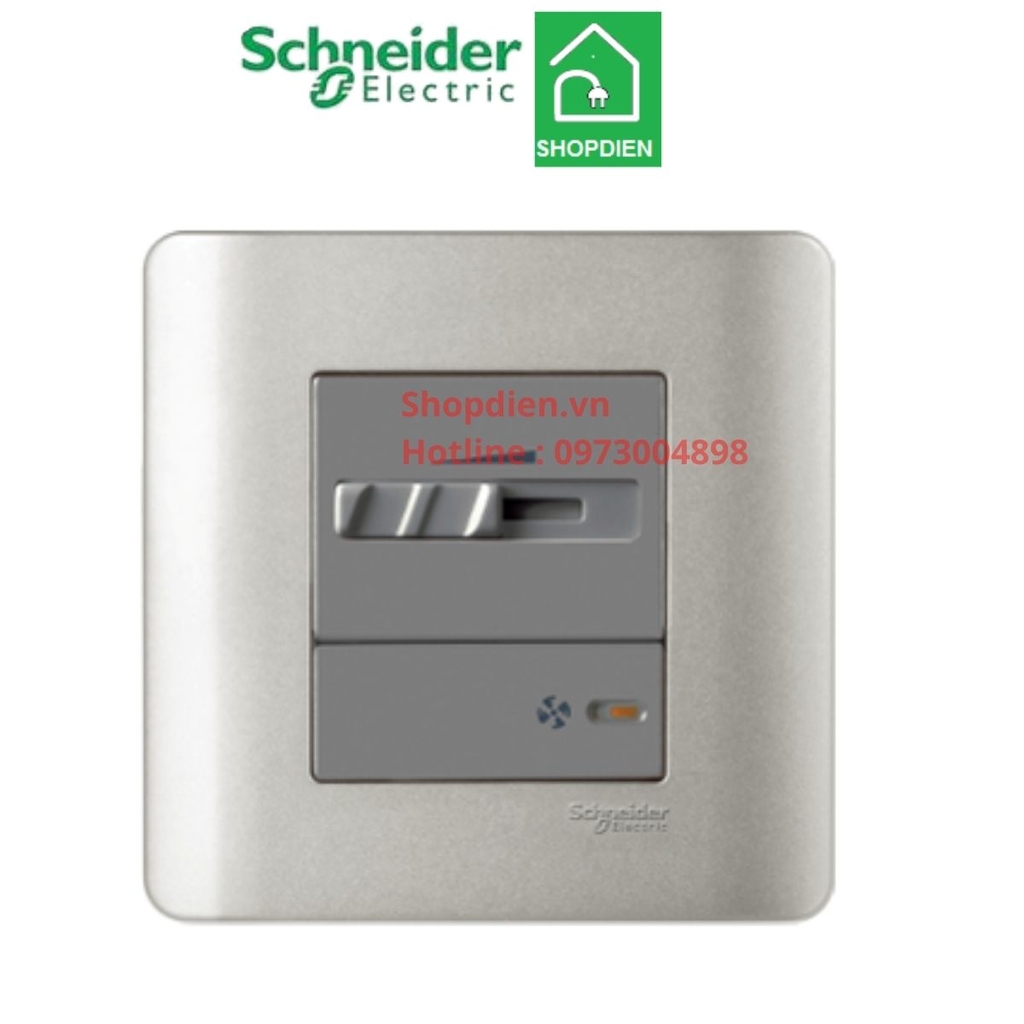 Bộ chiết áp điều chỉnh quạt Schneider ZENCELO E8431SPF_SA màu xám bạc