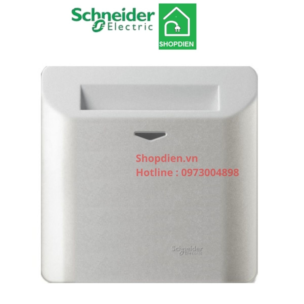 Bộ công tắc chìa khóa thẻ từ Schneider ZENCELO E8431EKT_SA màu xám bạc Keycard switch