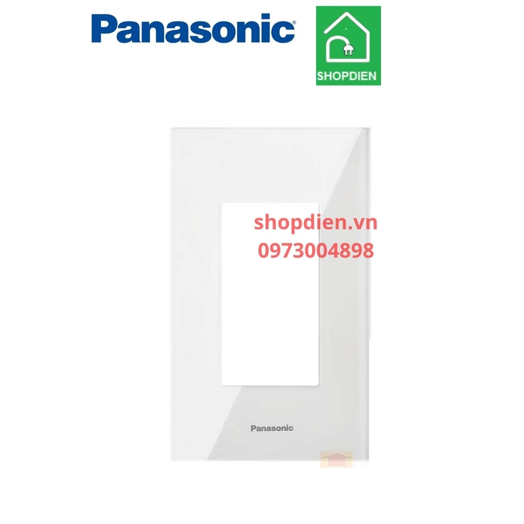 Mặt 3 thiết bị  (3 lỗ ) Acrylic màu trắng / 3 Module - 3 Gang white plate Halumie Panasonic WEGH6803CW-VN